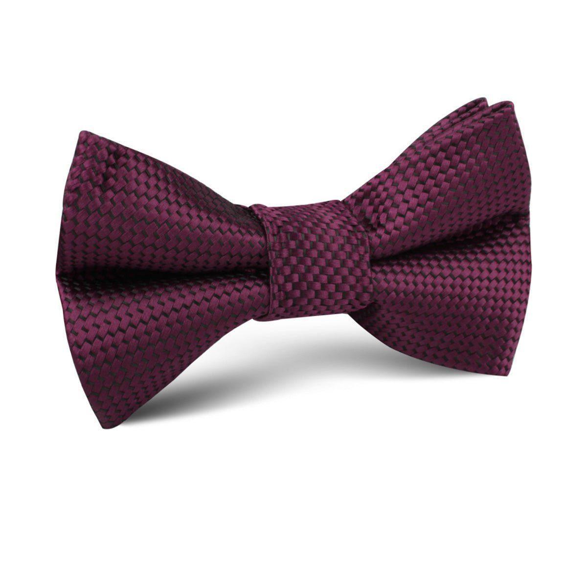 MetallicMaroonOxfordWeaveKidsBowTie_4d7c9e52-2eac-4199-962d-ae450624bba7-224308