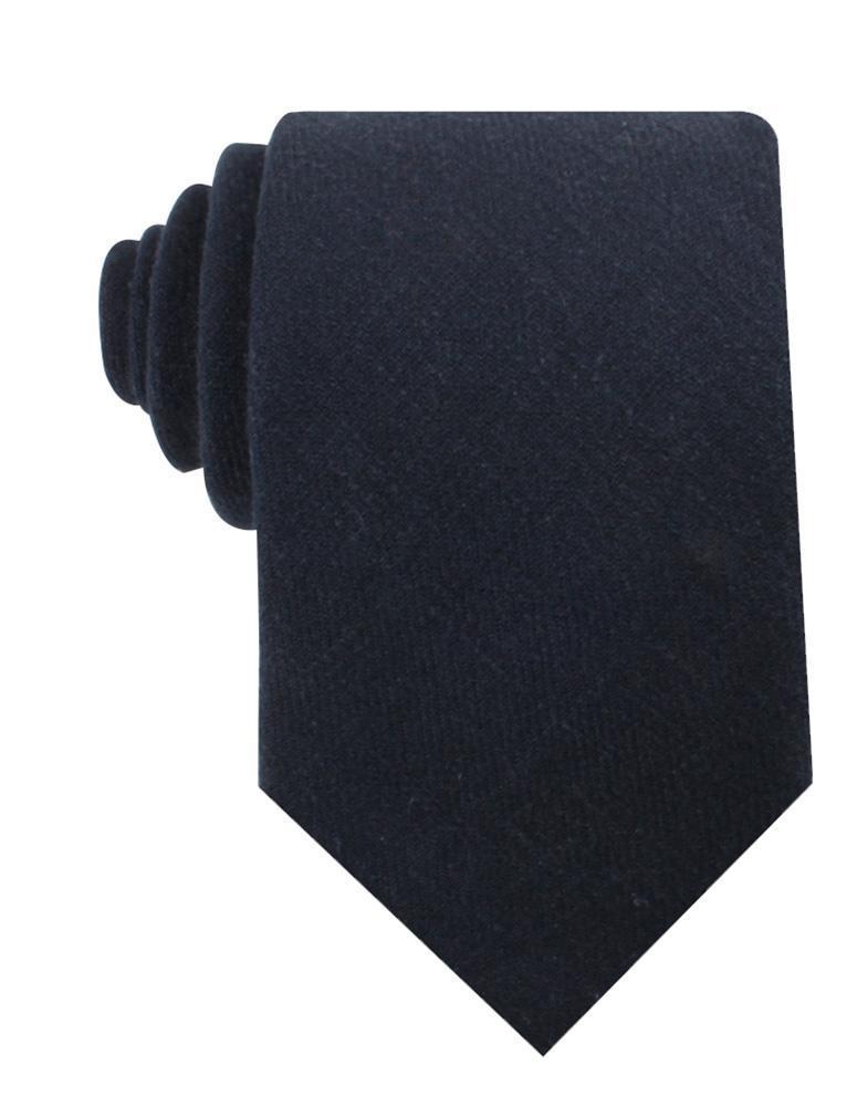 Midnight_Blue-Black_Linen_Necktie-672075