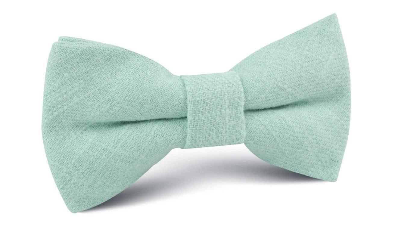 Mint_Blush_Green_Chevron_Linen_Bow_Tie