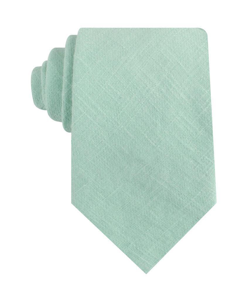 Mint_Blush_Green_Chevron_Linen_Necktie-983738