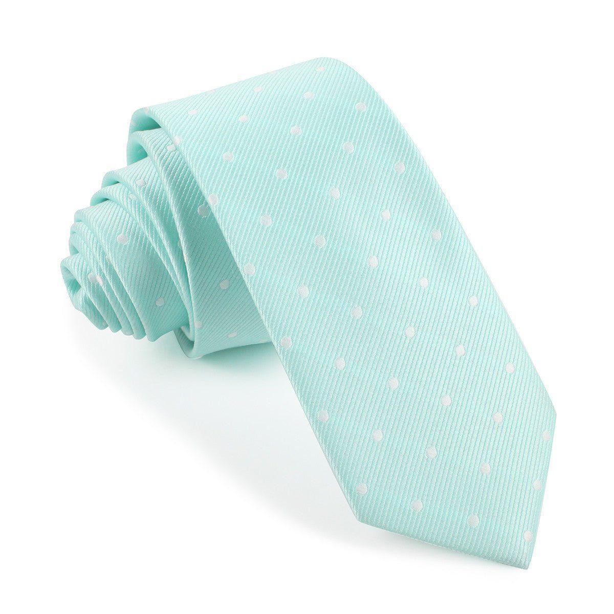 Mint_Green_with_White_Polka_Dots_Skinny_Tie-422219