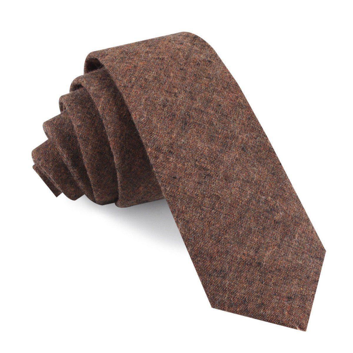 Monaco_Brown_Skinny_Tie-340566