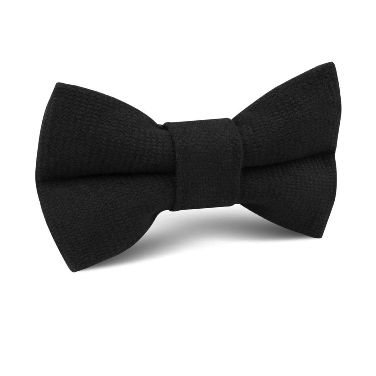 MontegoBlackLinenKidsBowTie_20596672-0244-408e-a461-c2e0816f7572