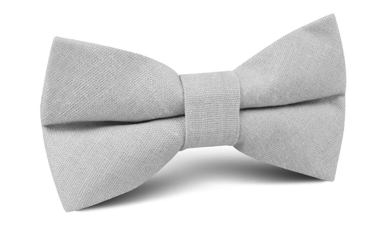 Mystic_Silver_Linen_Bow_Tie