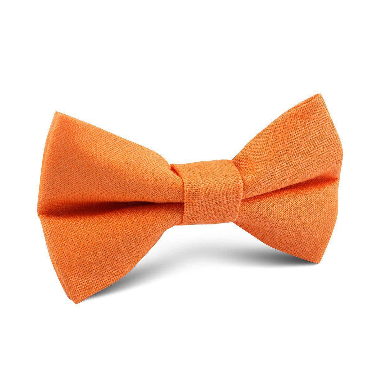 Orange_Amber_Slub_Linen_Kids_Bow_Tie-996716