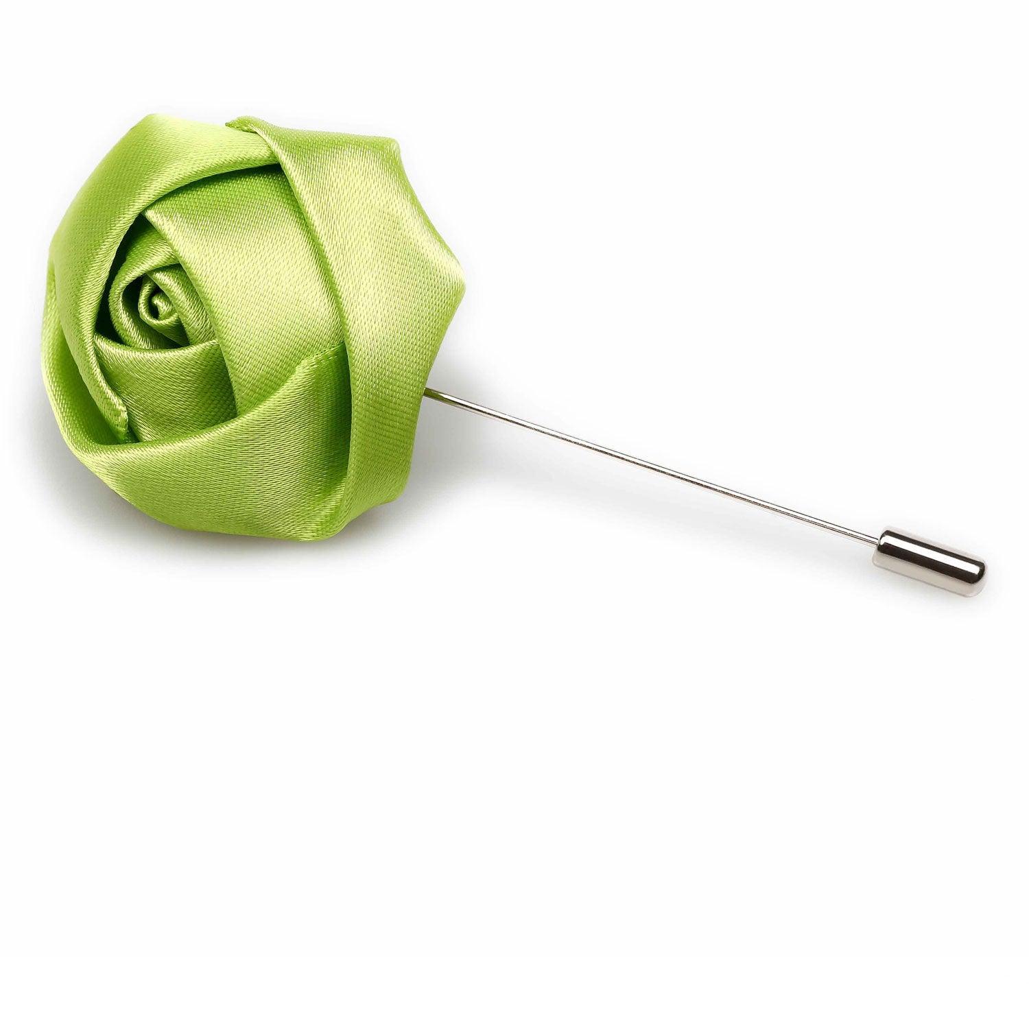 Oxfam_Green_Satin_Rose_Lapel_Pin