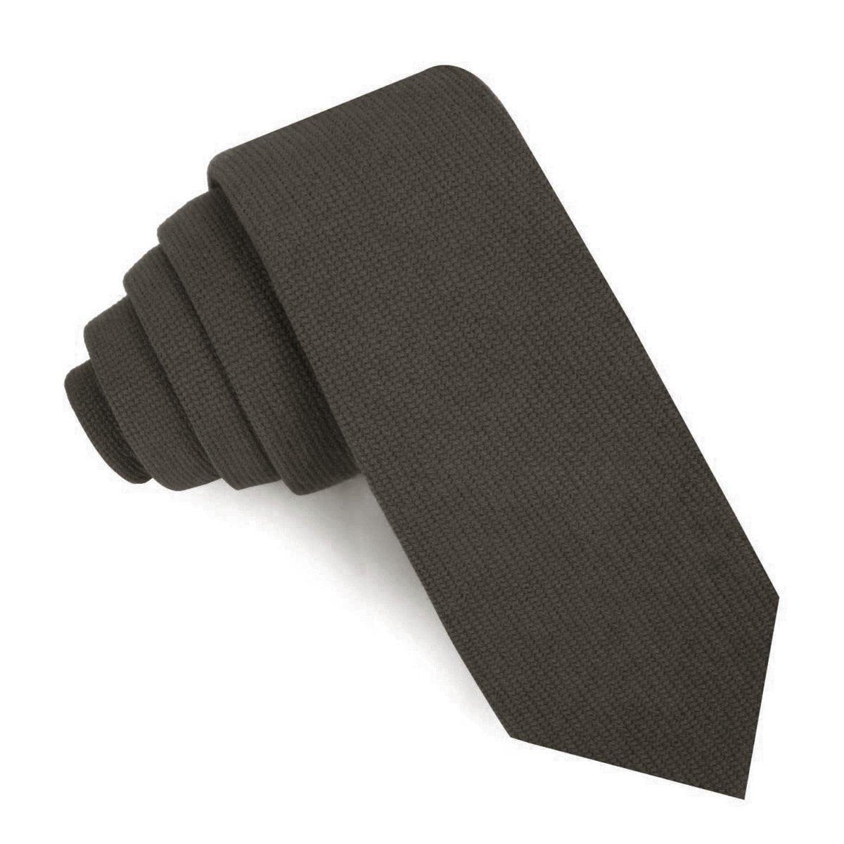 Paros_Charcoal_Linen_Skinny_Tie