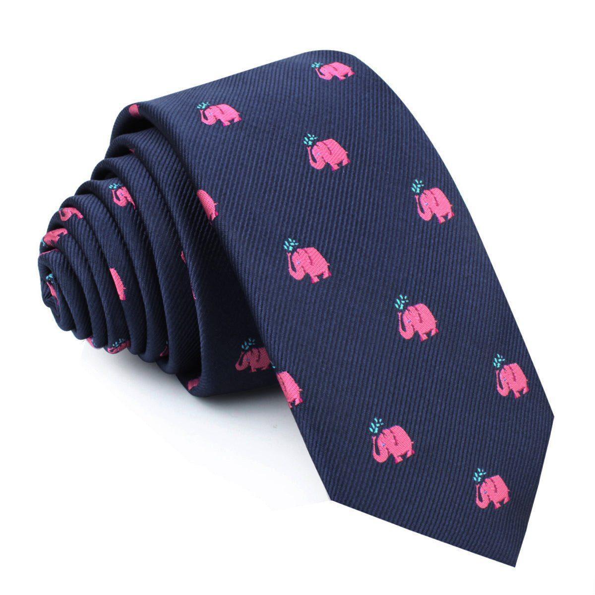 Pink_Water_Elephant_Skinny_Tie-923896