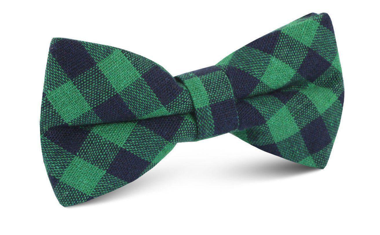 Raw_Green_Gingham_Linen_Bow_Tie-272913