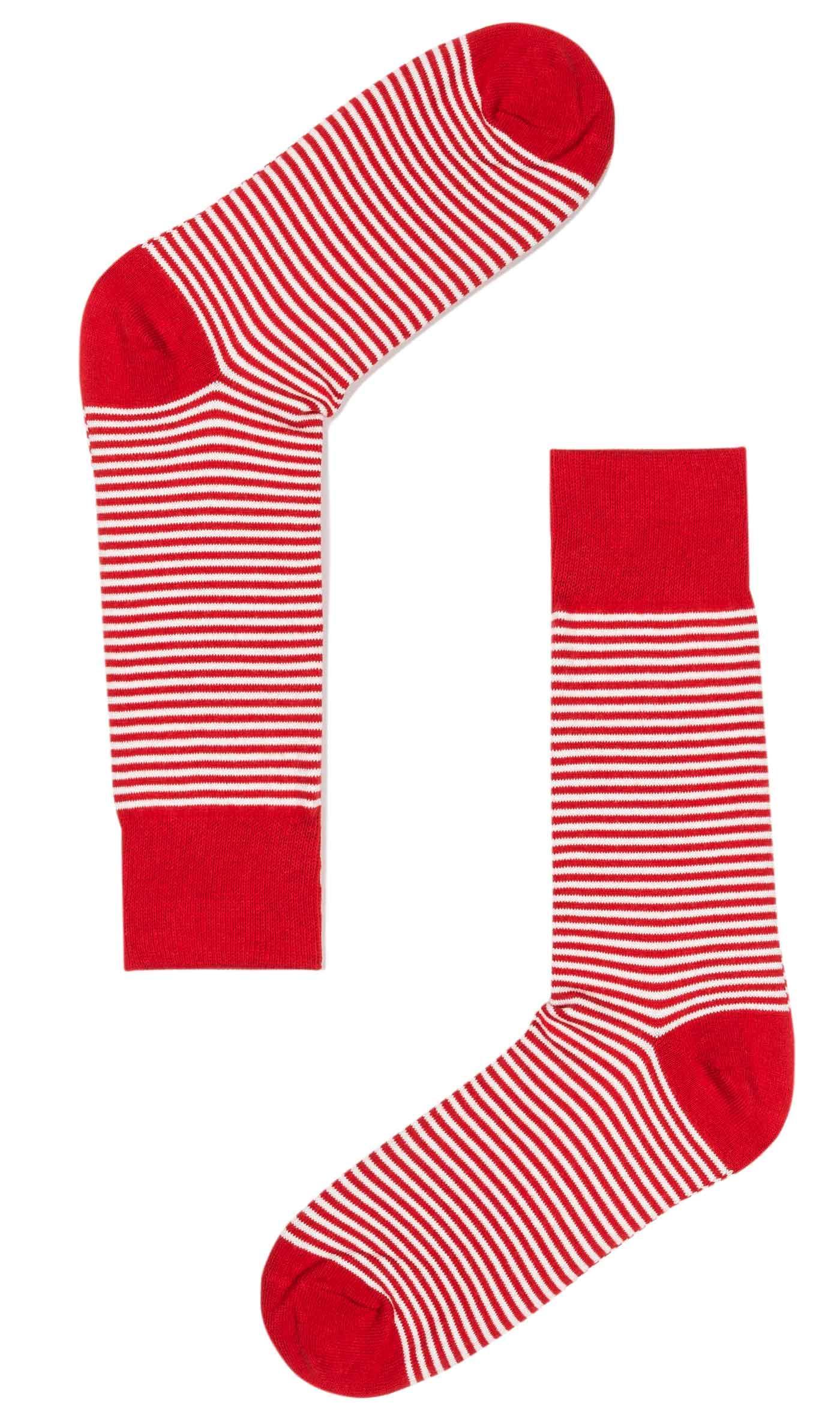 Red-_-White-Thin-Pinstripes-Cotton-Blend-Socks-157709
