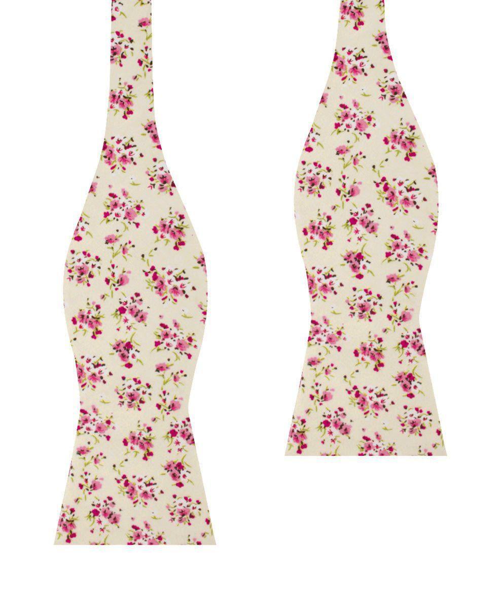 RioPinkRoseFloralSelfBowTie-446534