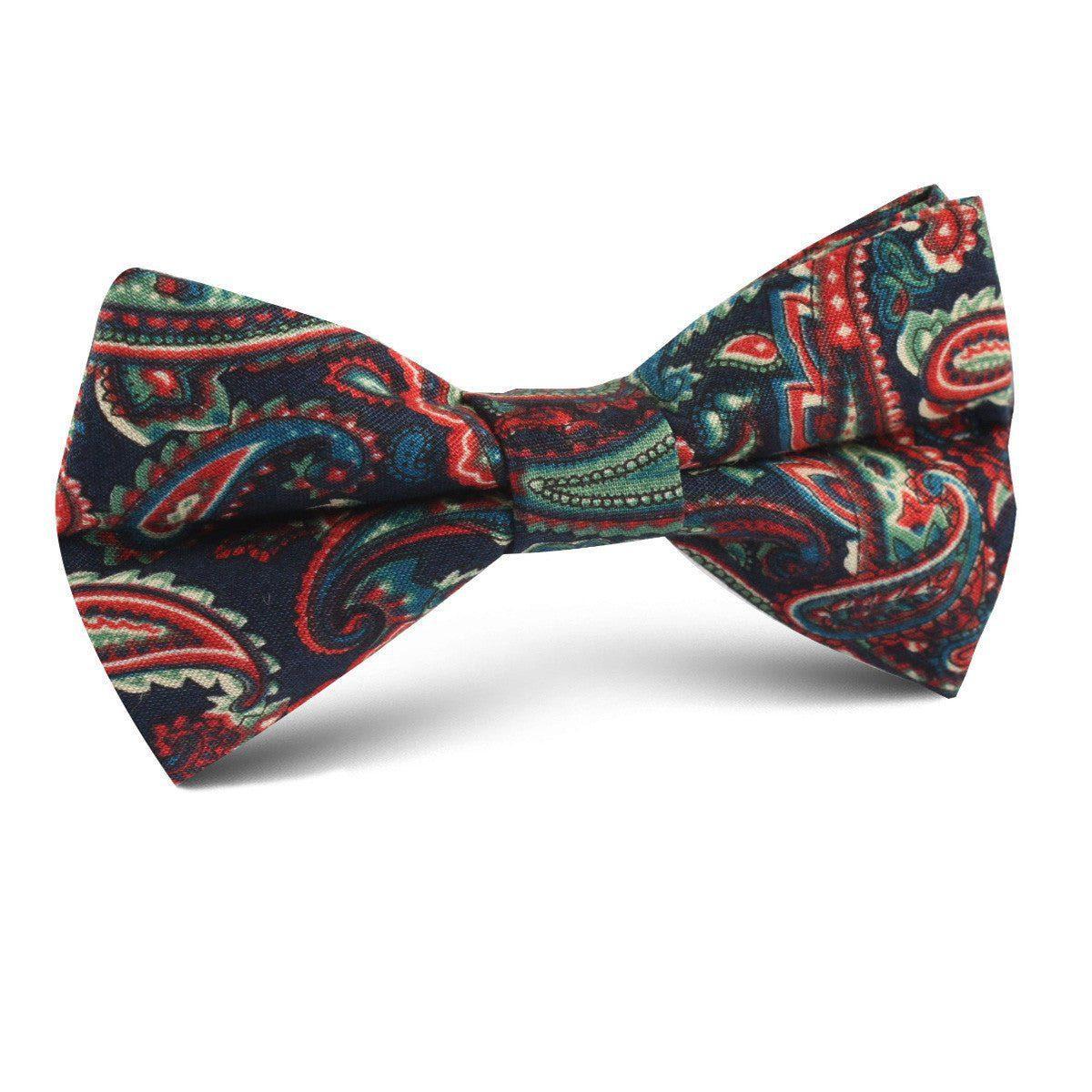 Rocambolesco_Green_Paisley_Kids_Bow_Tie-579814