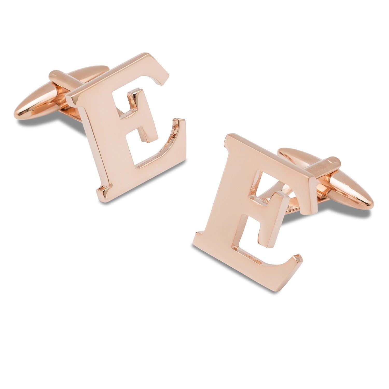 Rose_Gold_Letter_E_Cufflinks