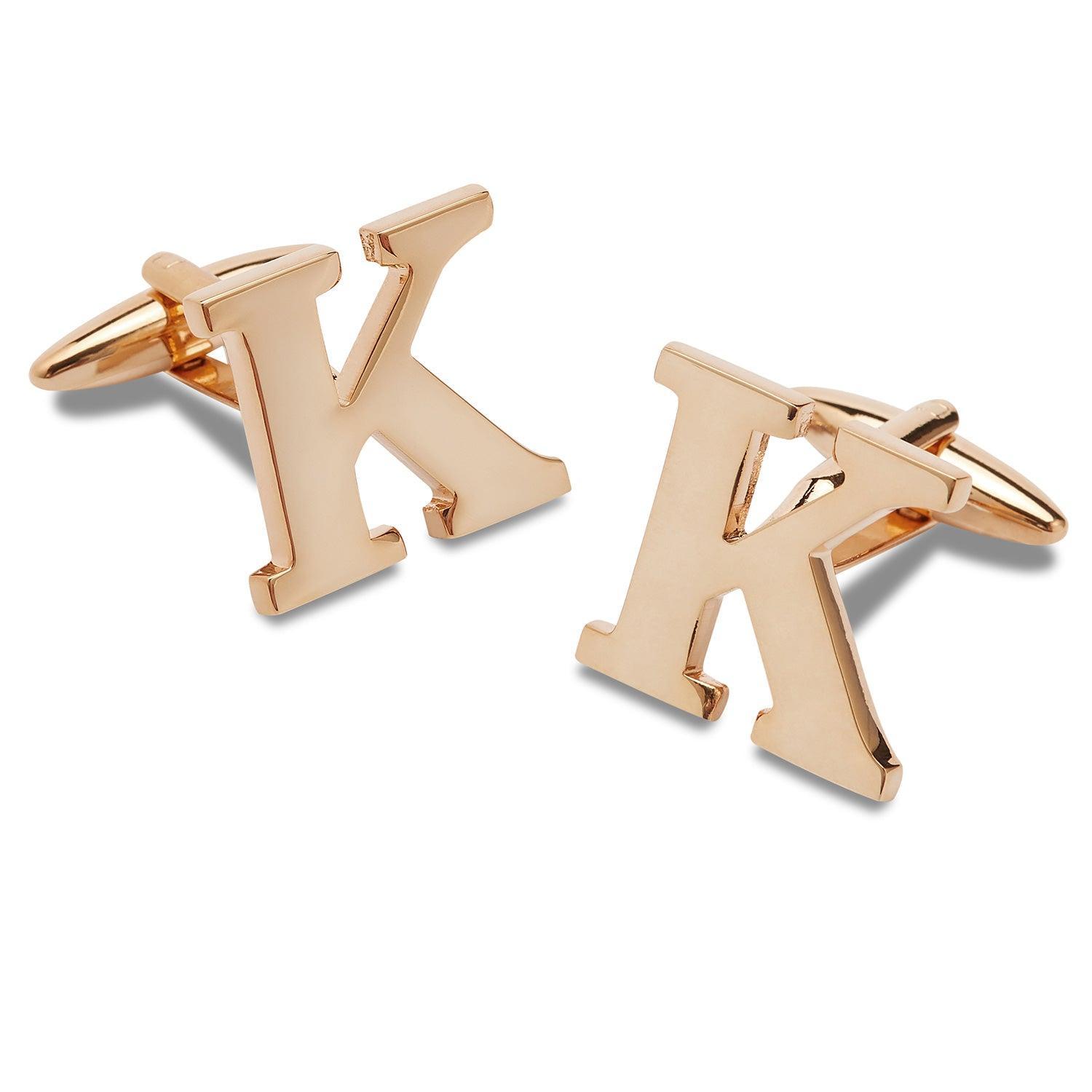 Rose_Gold_Letter_K_Cufflinks