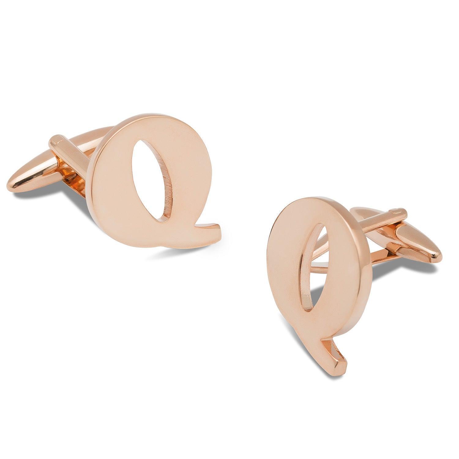 Rose_Gold_Letter_Q_Cufflinks