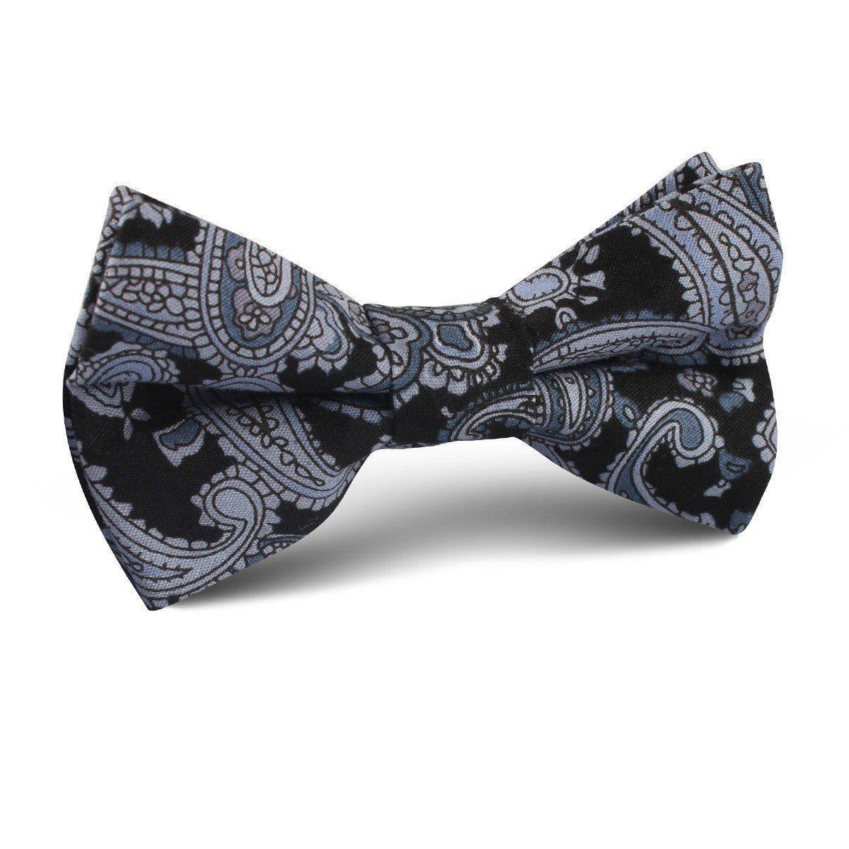 Ross_Archipelago_Black_Paisley_Kids_Bow_Tie-847627