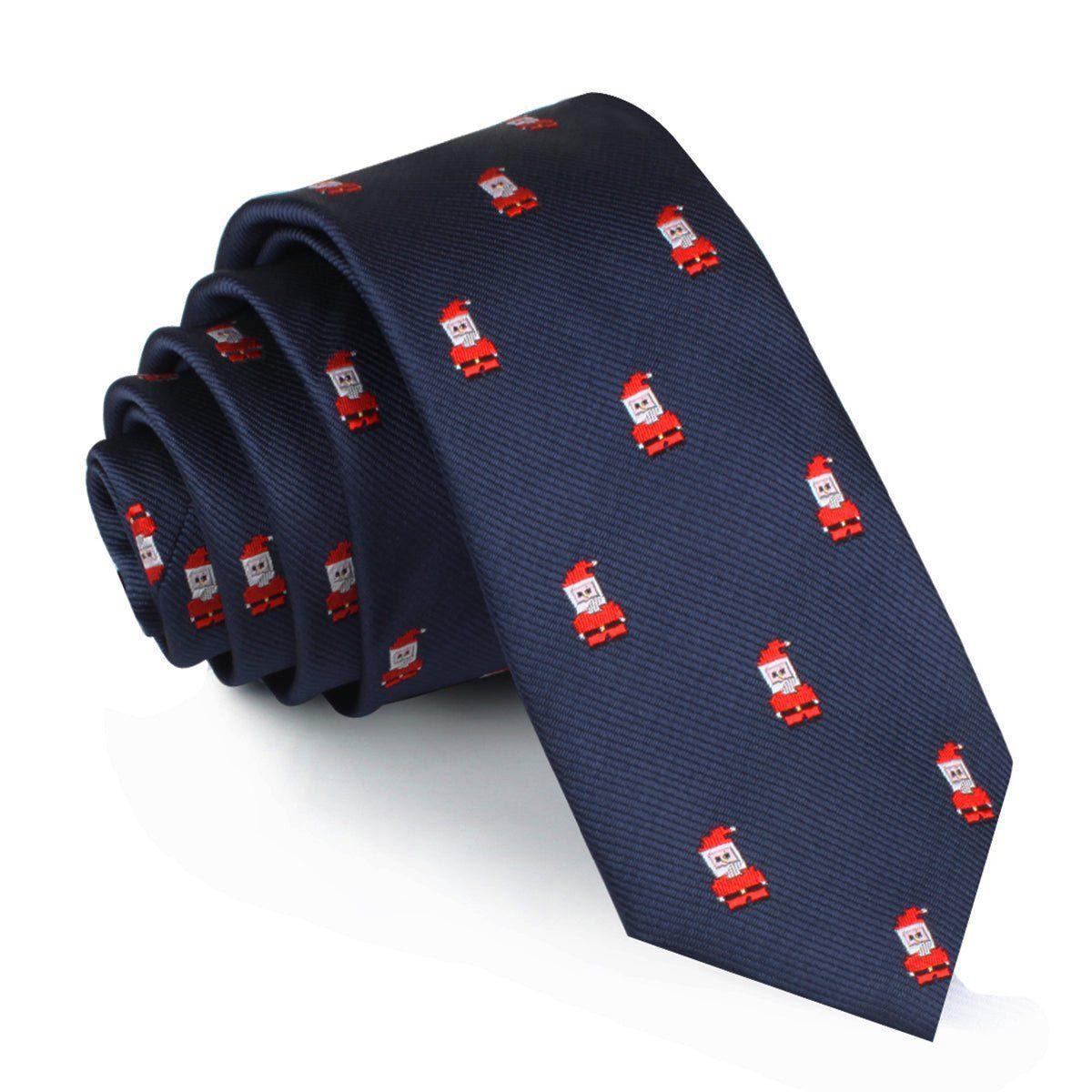 Santa_Claus_Pixel_Skinny_Tie-101789