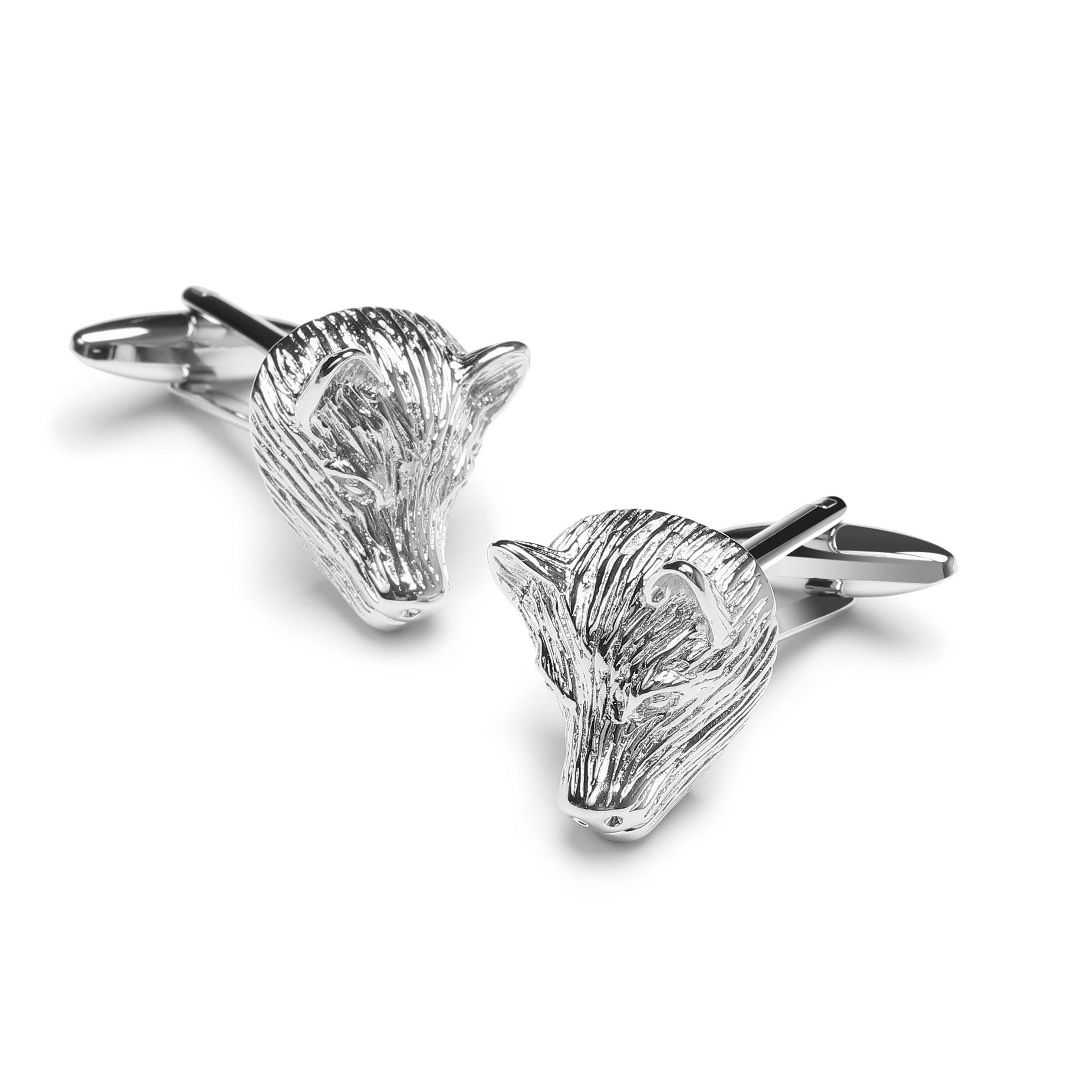 SilverBearCufflinks