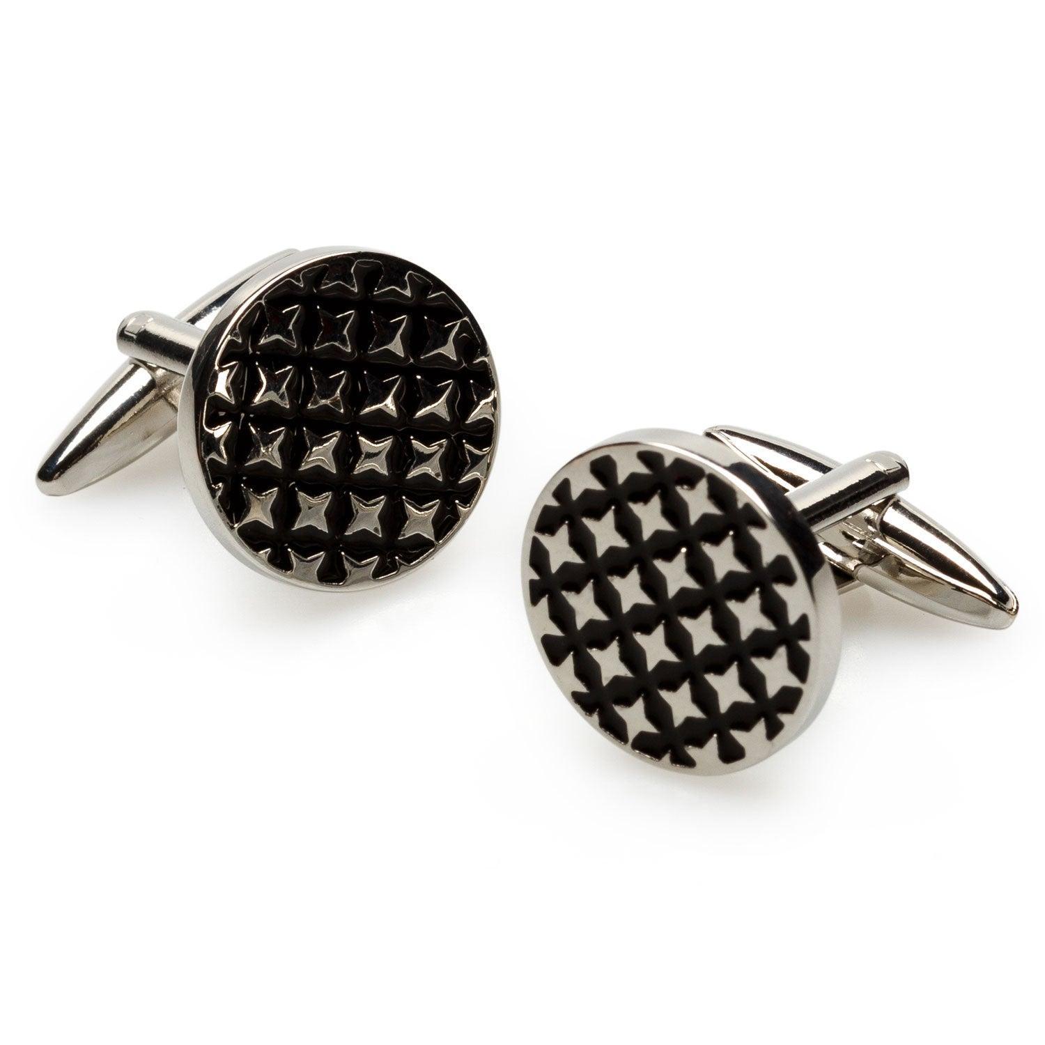 Silver_Four_Point_Star_Cufflinks