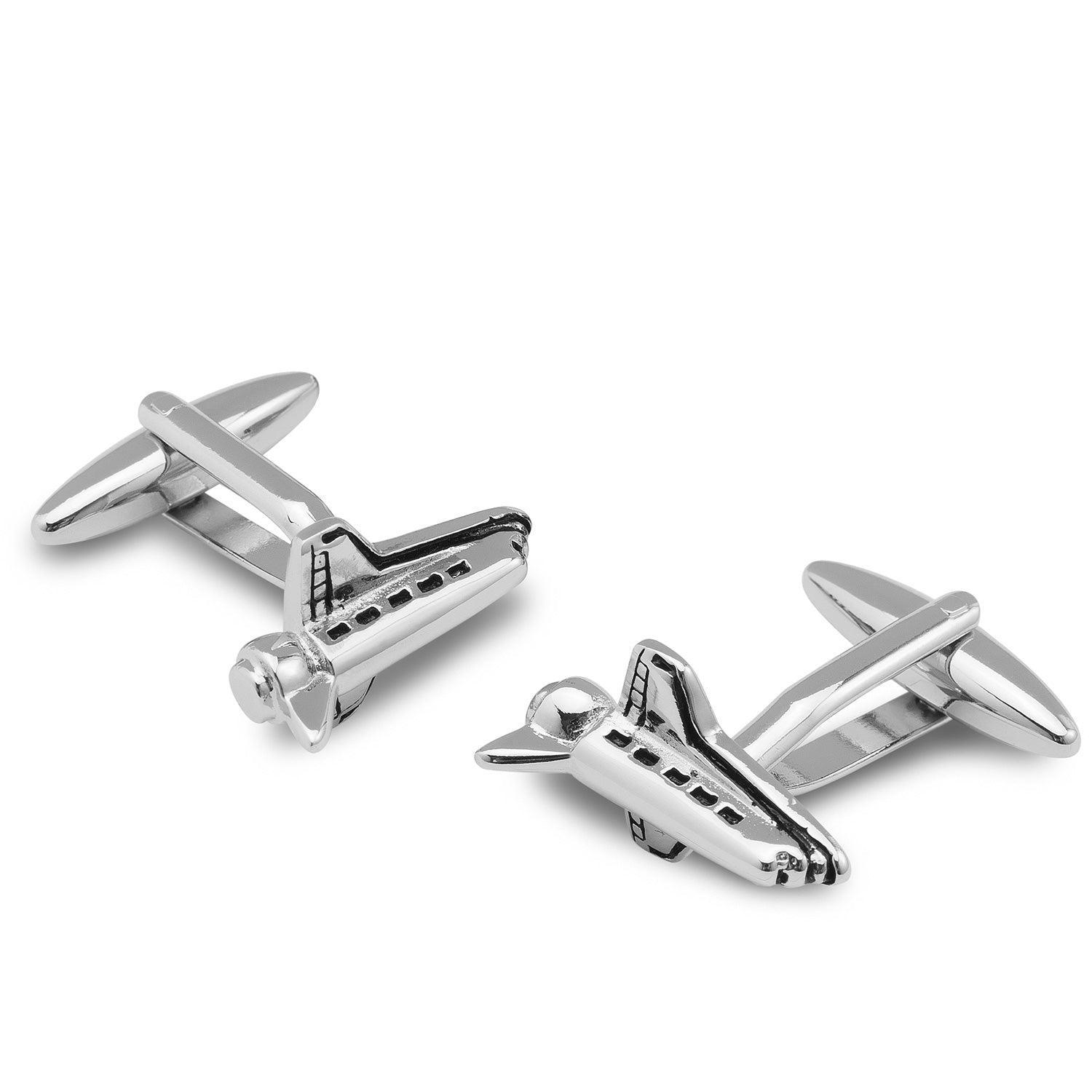 Silver_Space_Shuttle_Cufflinks