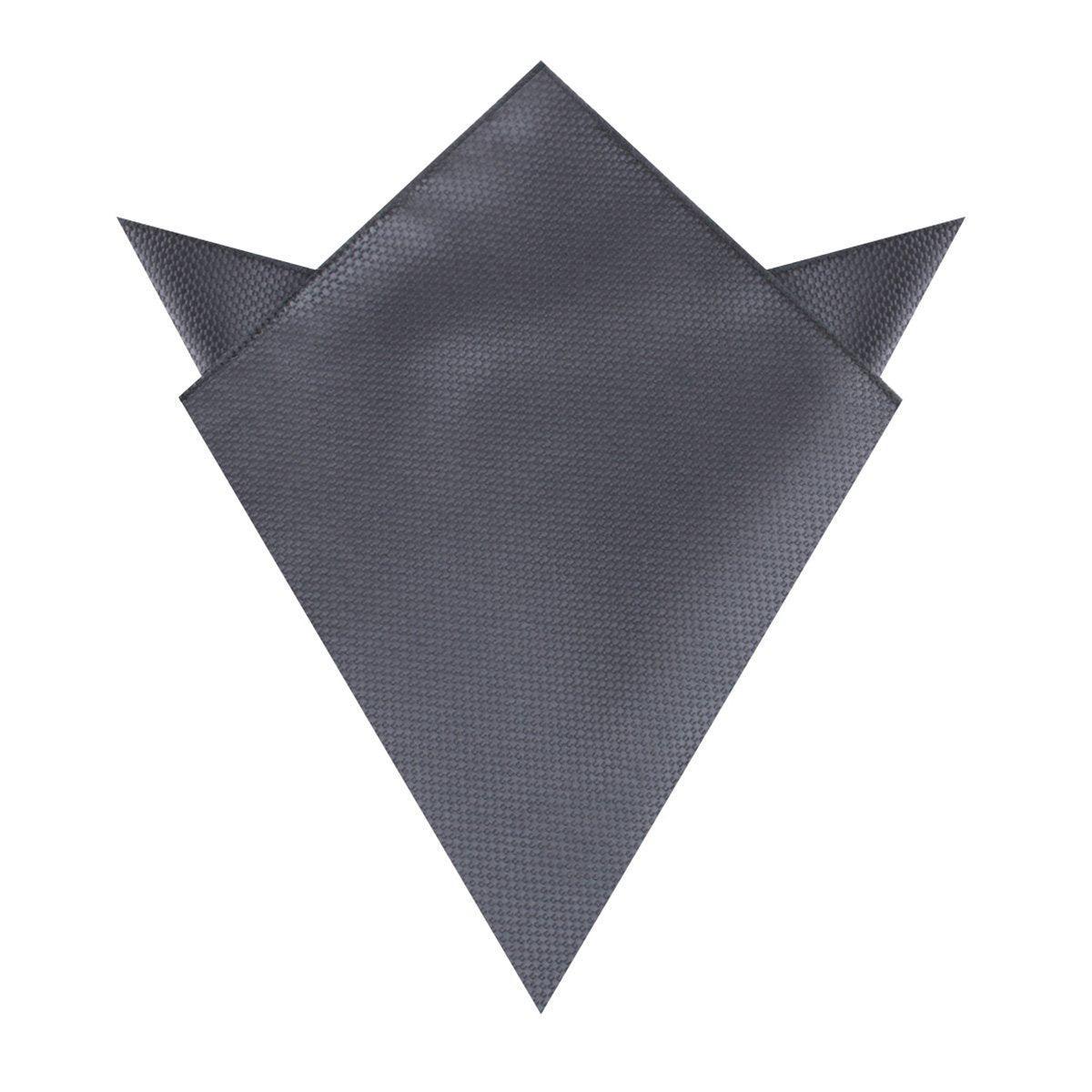 Slate_Grey_Charcoal_Basket_Weave_Pocket_Square
