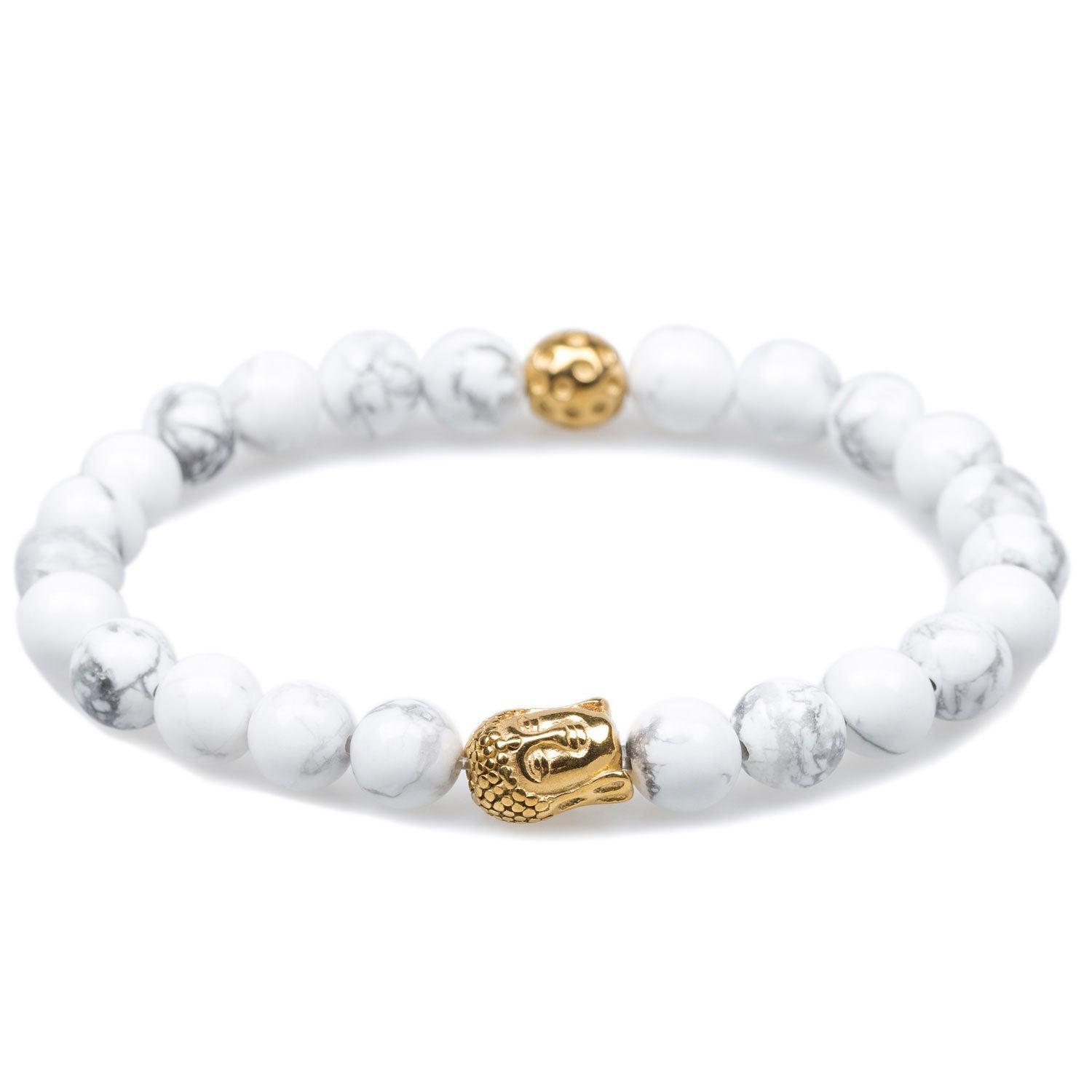 Snow_Lion_White_Howlite_Gold_Buddha_Bracelet