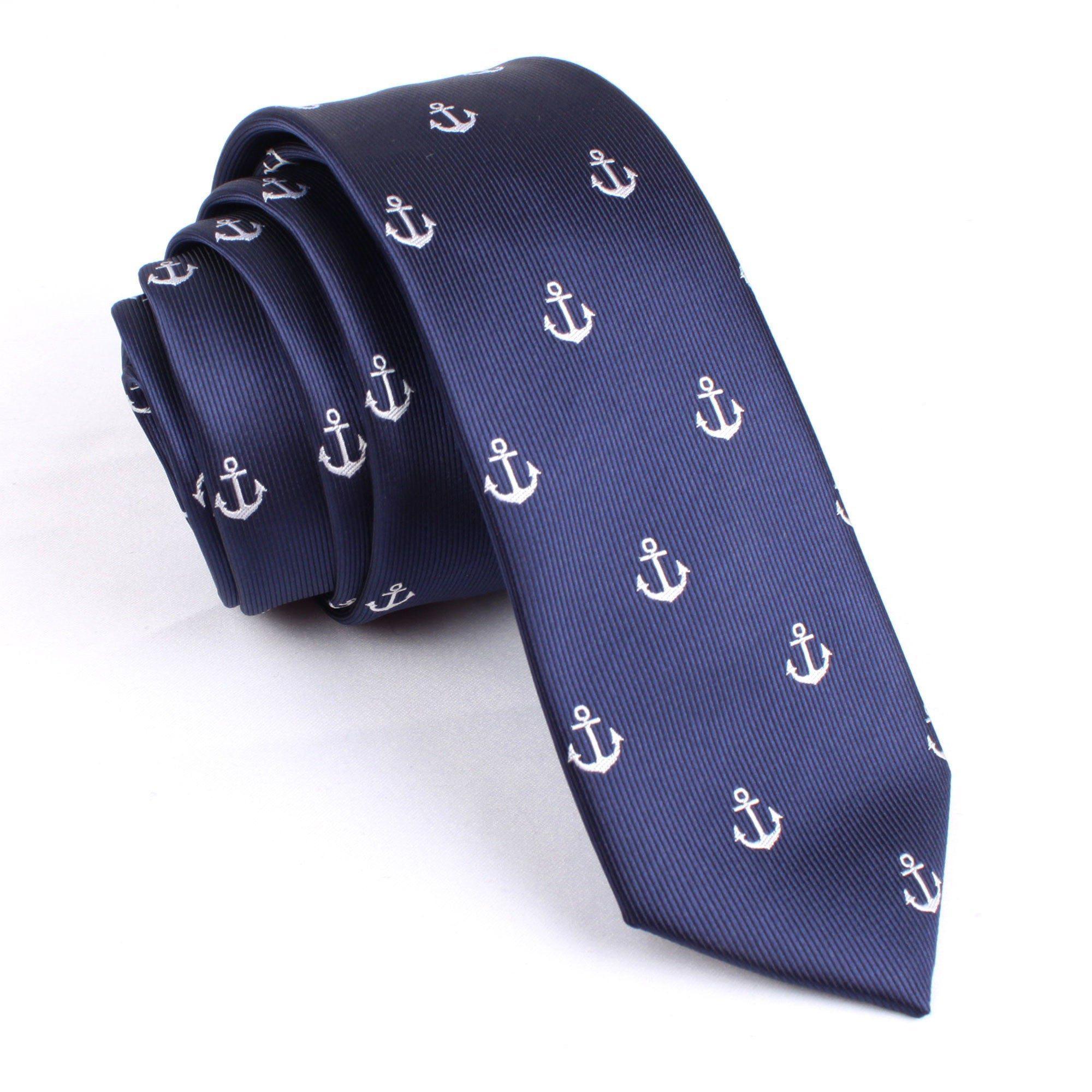The_OTAA_Navy_Blue_Anchor_Skinny_Tie