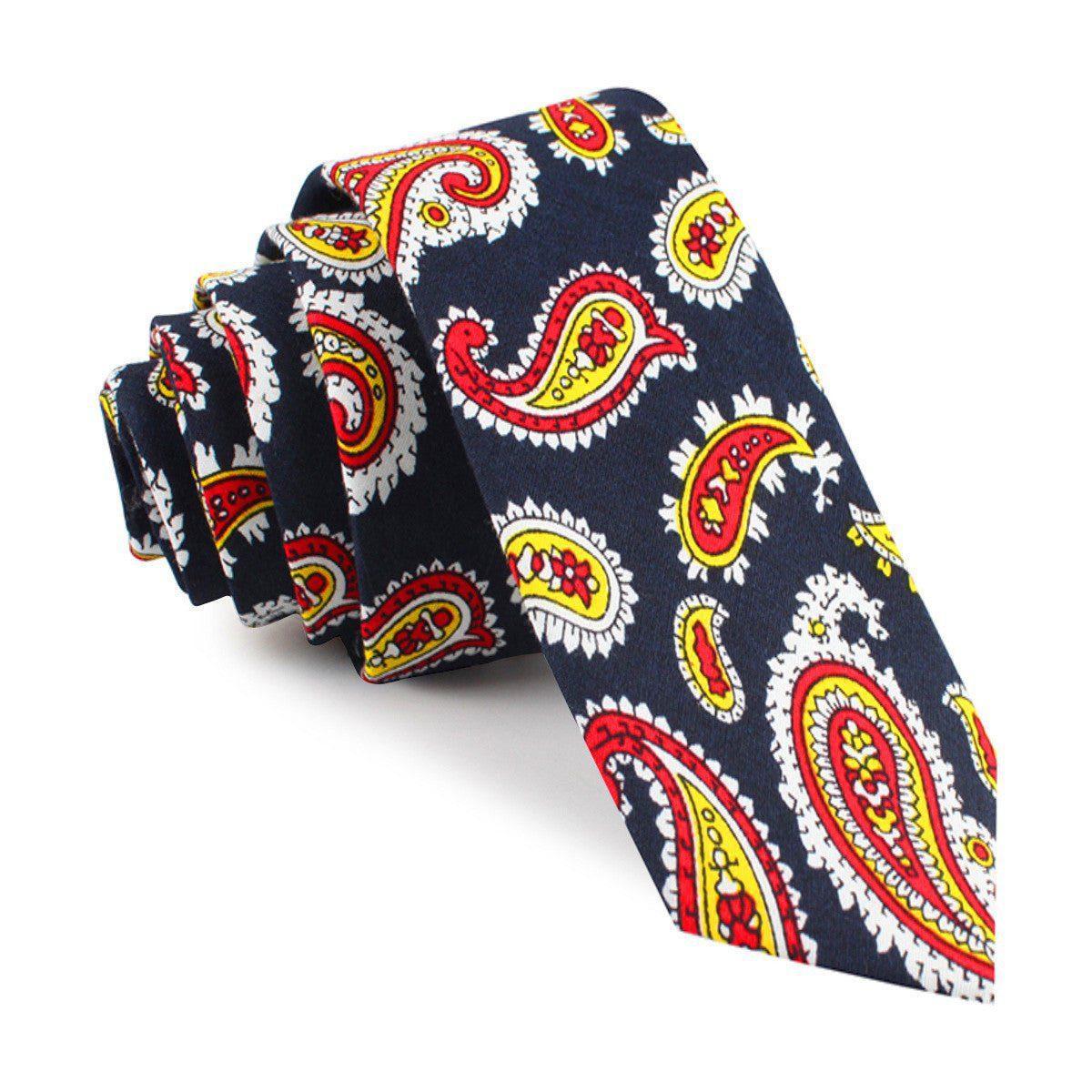 Vulcano_Red_Yellow_Paisley_Skinny_Tie-733665