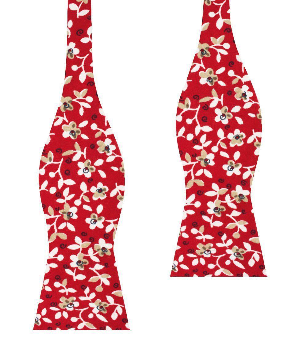 YukataRedFloralSelfBowTie-840066